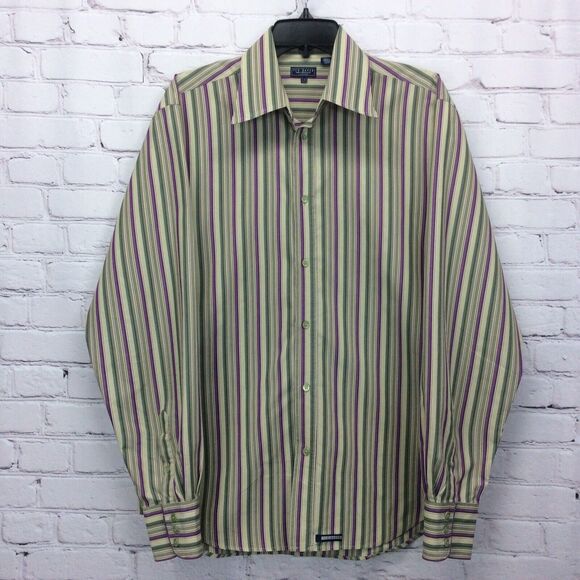 Ted Baker Shirt Men's Size US L Business Casual Button Up Multicolored Stripes - Picture 1 of 8